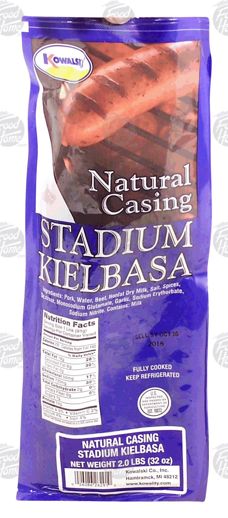 Kowalski  stadium kielbasa, natural casing, fully cooked Full-Size Picture